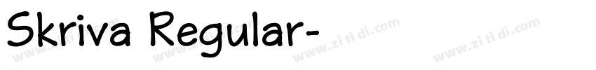 Skriva Regular字体转换